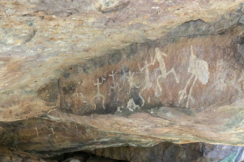 Aboriginal rock paintings at Mulgowah