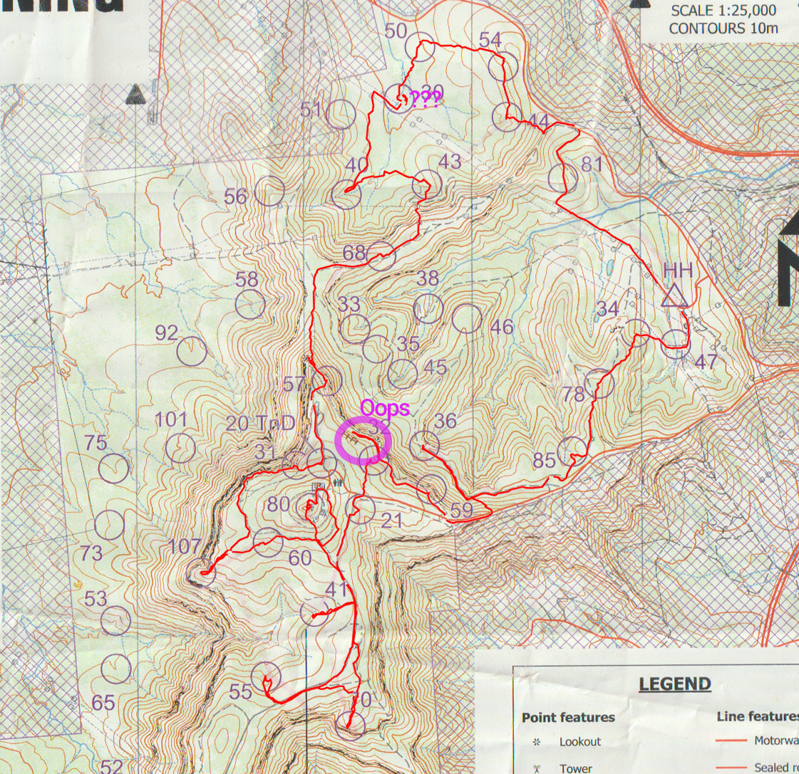 Sugarloaf Map - Our route